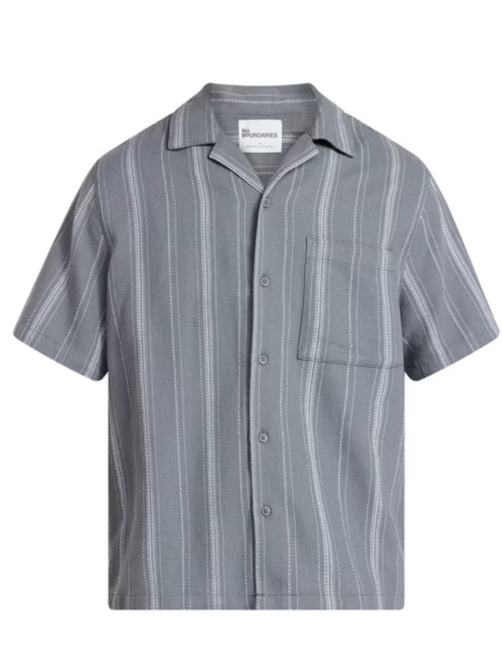No Boundaries Textured Shirt with Short Sleeves, Men's